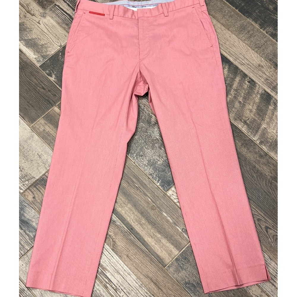 Louis Castel Men's Red Houndstooth Golf Ankle Pants‎ Size 34x28
